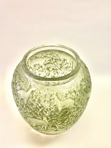 Antiquités - 1931 René Lalique -  Vase "Biches" 