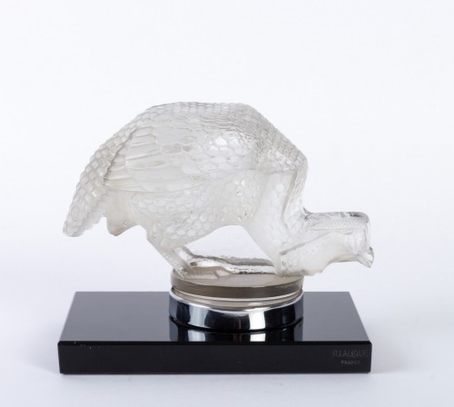 XXe siècle - 1929 René Lalique - Mascotte Serre-Livres « Pintade » 