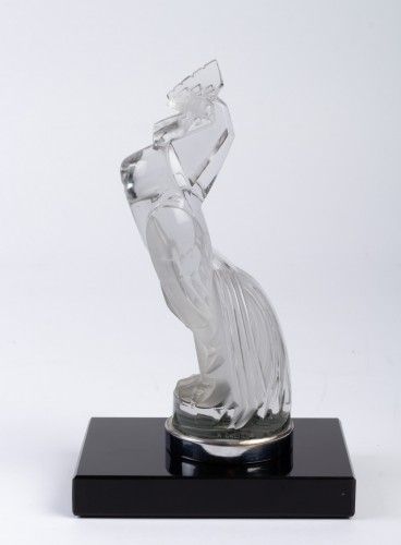 1929 René Lalique - Mascotte Serre-Livres « Coq Houdan »  - Verrerie, Cristallerie Style Art Déco