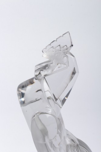 Glass & Crystal  - 1929 Rene Lalique - Mascot Bookend &quot;Coq Houdan&quot; 
