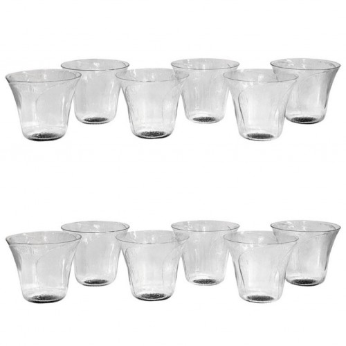 1922 René Lalique - Set of 12 "Pavot" drinking glasses