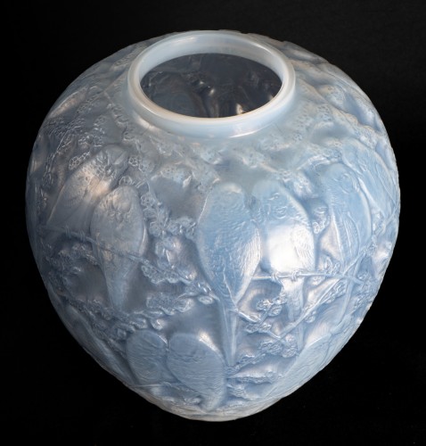 Antiquités - 1919 René Lalique - Vase Perruches