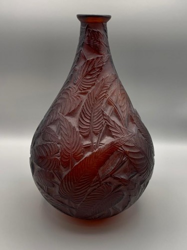 1923 René Lalique - Vase Sauges - Verrerie, Cristallerie Style Art Déco