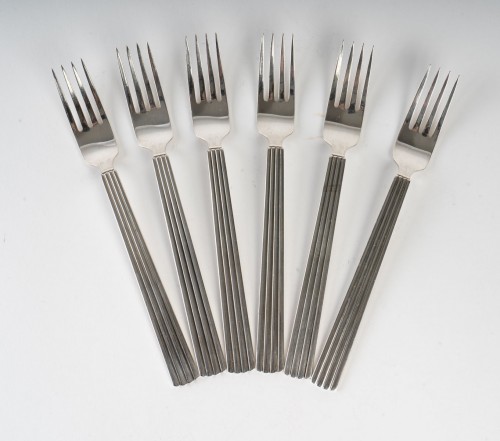 Set of Bernadotte silverware by Georg Jensen in sterling silver - Art Déco