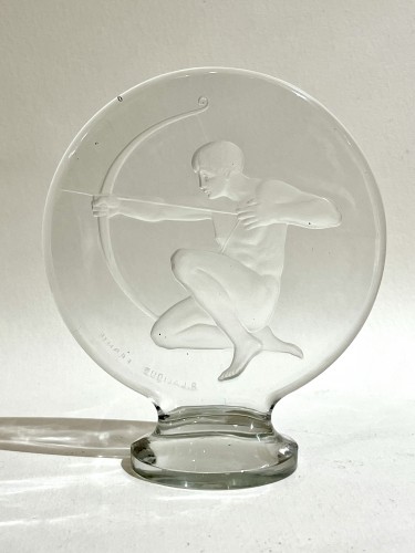 1926 René Lalique - Car Mascot &quot;Archer&quot;  - Glass & Crystal Style Art Déco