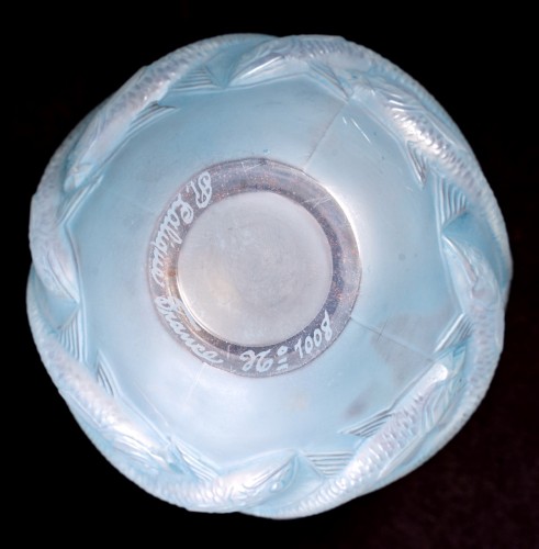 1927 René Lalique - Vase Oléron - Verrerie, Cristallerie Style Art Déco