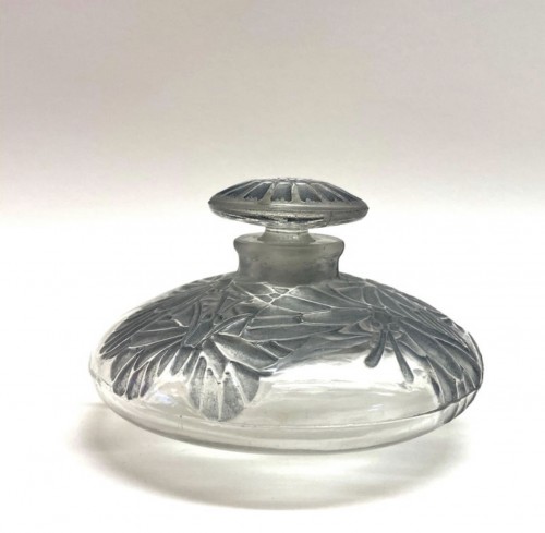 1914 René Lalique - Perfume Bottle Misti For L.t Piver Glass &amp; Blue Patina - Art Déco