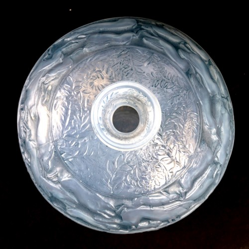 1923 René Lalique - Vase Lievres Double Cased - Glass & Crystal Style Art Déco