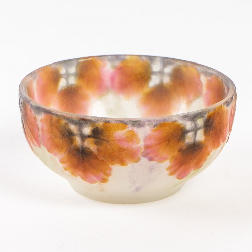 1914 Gabriel Argy-rousseau - Bowl Feuilles Large Cameo - 