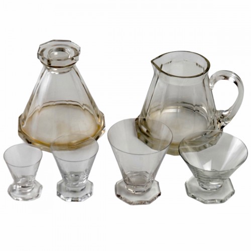 Glass & Crystal  - 1935 René Lalique - Set Of Quincy Glasses Set - 34 Pieces 