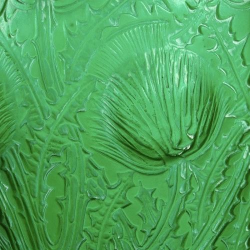 1926 René Lalique - Vase Domrémy Emerald - Glass & Crystal Style Art Déco