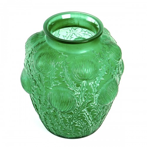 Glass & Crystal  - 1926 René Lalique - Vase Domrémy Emerald