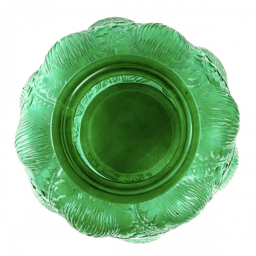 20th century - 1926 René Lalique - Vase Domrémy Emerald