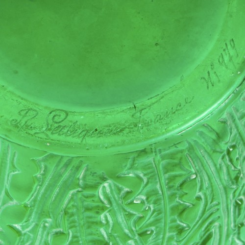 1926 René Lalique - Vase Domrémy Emerald - Art Déco