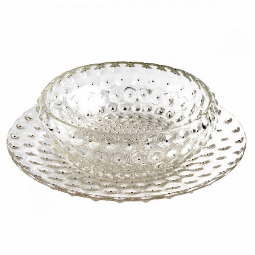 1933 René Lalique - Bowl And Plate Cactus In - Glass & Crystal Style Art Déco