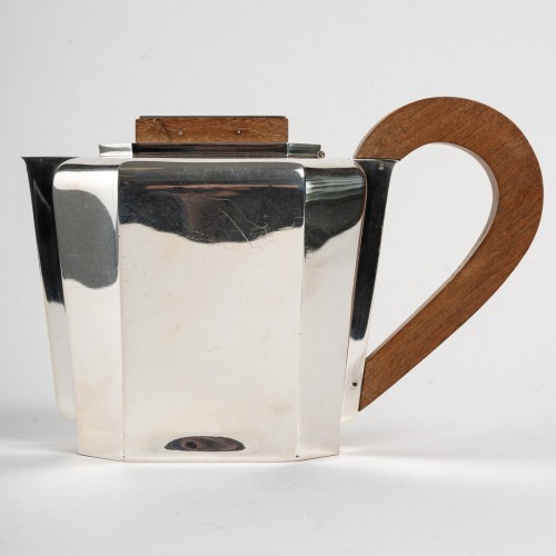Antiquités - 1937 Jean E. Puiforcat - Service à thé et à café à pans coupés