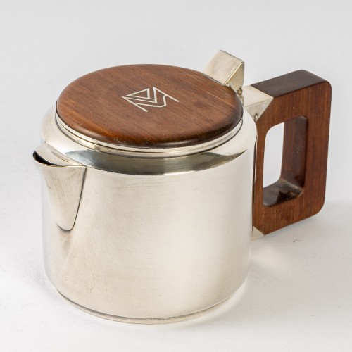 Antiquités - 1930 Jean E. Puiforcat - Tea &amp; Coffee Egoiste Set Sterling Silver Rosewood