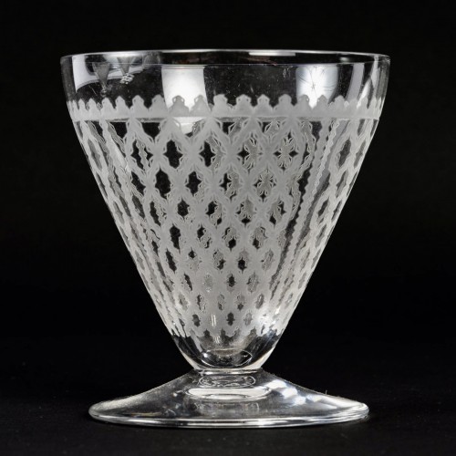 Glass & Crystal  - 1920 Baccarat Set Engraved Crystal Alhambra Glasses 56 Glasses