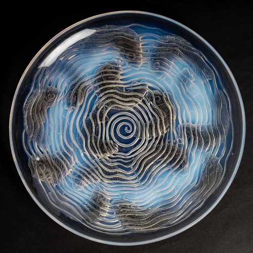 1932 René Lalique - Bowl Plate Dauphins - Art Déco