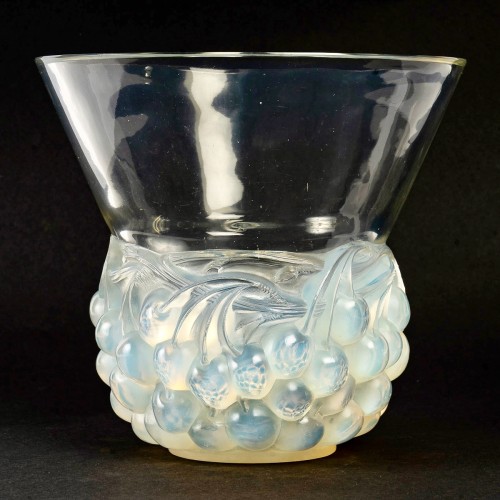 1930 René Lalique - Vase Cerises - Verrerie, Cristallerie Style Art Déco