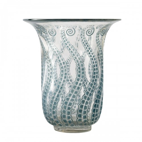 1921 René Lalique - Vase Meduse In Clear