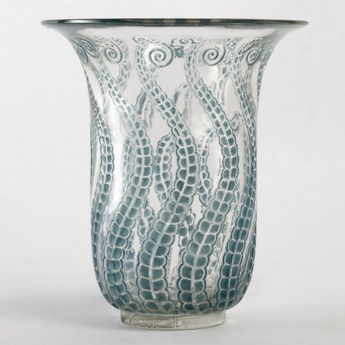 1921 René Lalique - Vase Meduse In Clear - 