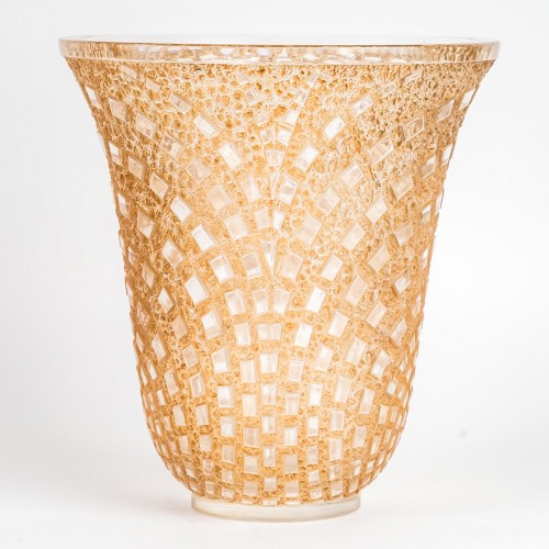 Art Déco - 1935 René Lalique - Vase Damiers