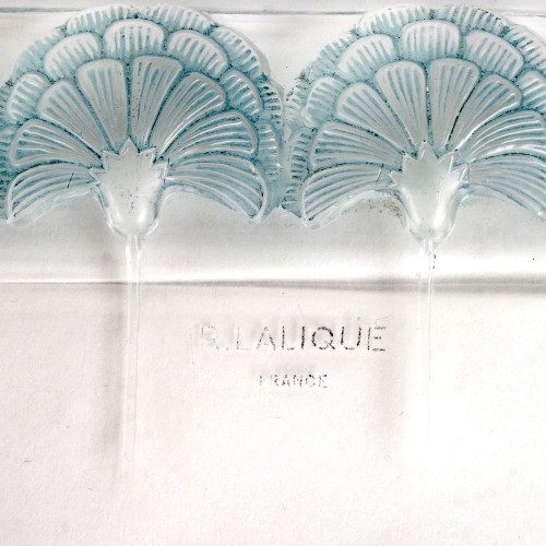 Verrerie, Cristallerie  - 1936 René Lalique - Plateau Plat Oeillets