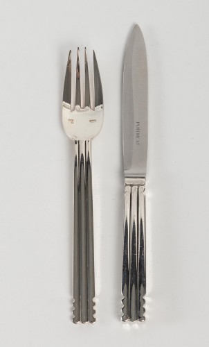 Art Déco - Puiforcat - Set Of Nantes Flatware Plated Silver 117 Pieces