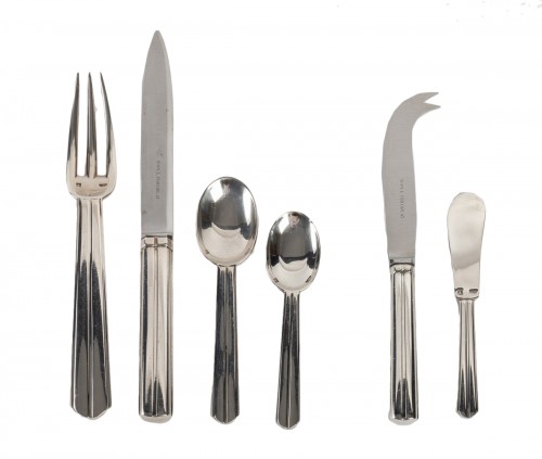 Puiforcat - Set Of Chantaco Flatware Plated Silver 26 Pieces