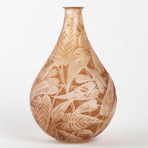 1923 René Lalique - Vase Sauges - Verrerie, Cristallerie Style Art Déco