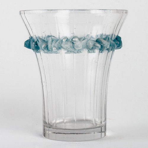 1933 René Lalique - Vase Boulouris In - Glass & Crystal Style Art Déco