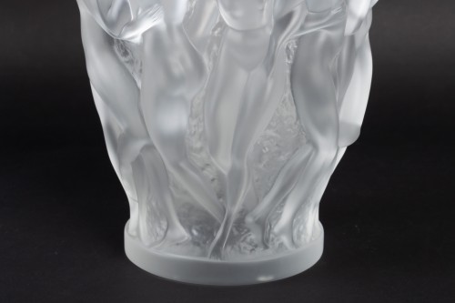 Verrerie, Cristallerie  - Lalique France - Vase Bacchantes avec Etiquette