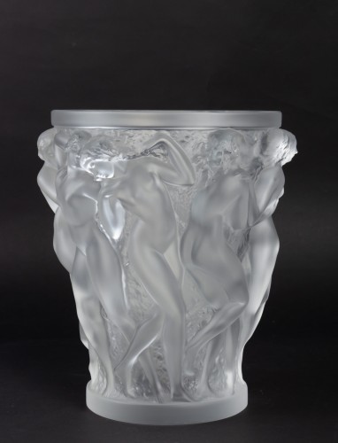 Lalique France - Vase Bacchantes avec Etiquette - Art Déco