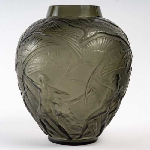 1921 René Lalique - Vase Archers - Verrerie, Cristallerie Style Art Déco