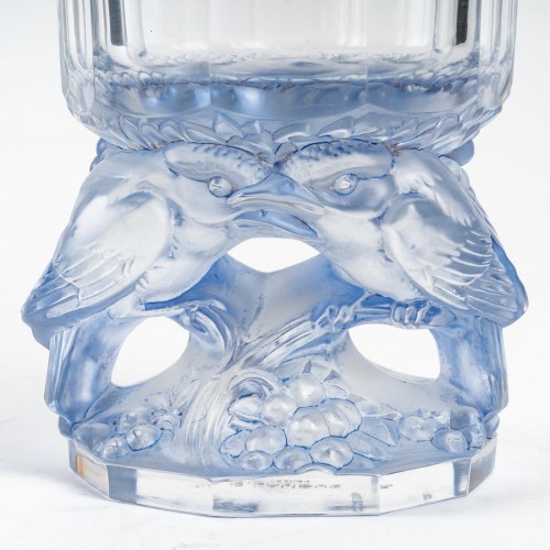 1931 René Lalique - Vase Merles - Glass & Crystal Style Art Déco