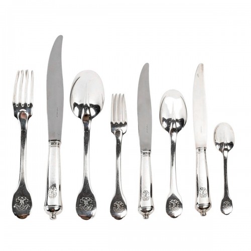 Puiforcat Cutlery Flatware set "Richelieu" in sterling silver