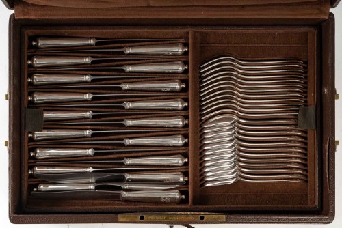  - Puiforcat Cutlery Flatware set &quot;Richelieu&quot; in sterling silver