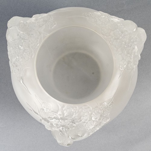 Lalique France - Vase Perruches en cristal à cire perdue, édition limitée - Art Déco