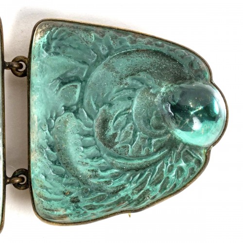 1912 René Lalique - Broche Biches Trois Parties - Verrerie, Cristallerie Style Art nouveau