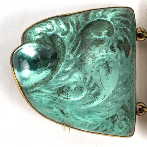 Verrerie, Cristallerie  - 1912 René Lalique - Broche Biches Trois Parties