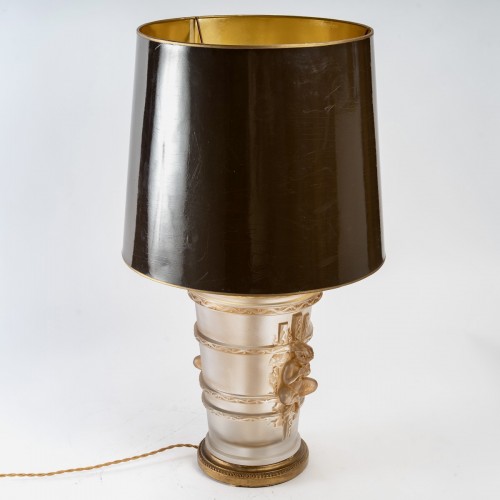 Luminaires Lampe - 1950 Marc Lalique - Lampe Pan Faune