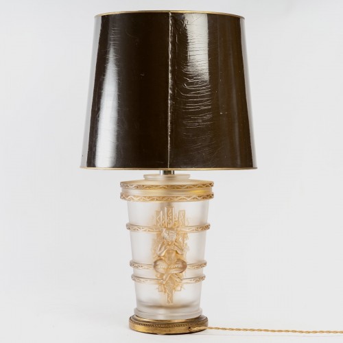 XXe siècle - 1950 Marc Lalique - Lampe Pan Faune