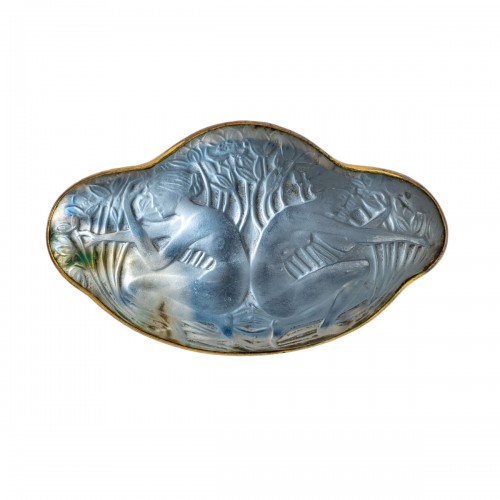 1913 René Lalique - Broche deux figurines dos à dos