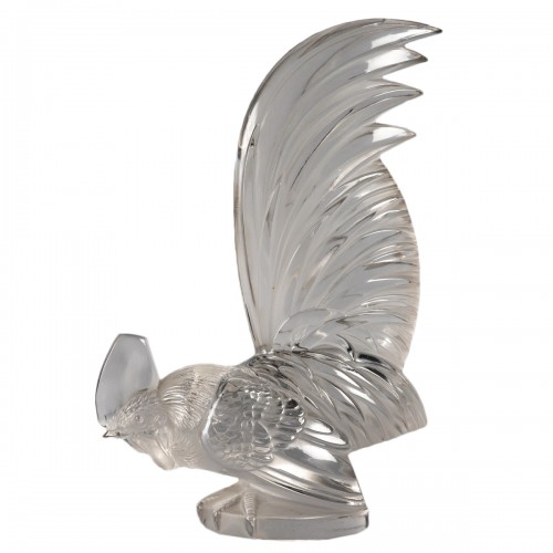 1928 René Lalique - Car Mascot Hood Ornament Coq Nain