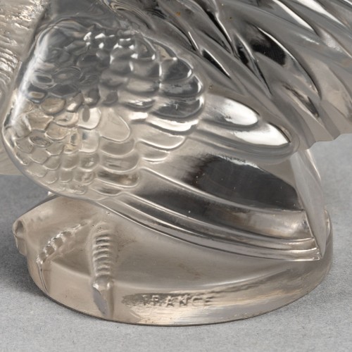 Glass & Crystal  - 1928 René Lalique - Car Mascot Hood Ornament Coq Nain