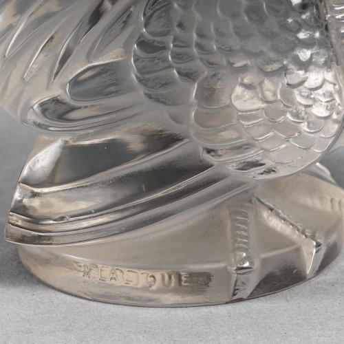 1928 René Lalique - Car Mascot Hood Ornament Coq Nain - 