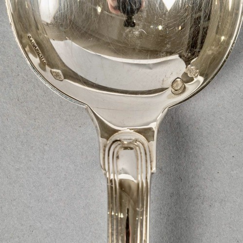 20th century - Cardeilhac Christofle Sterling Silver Cutlery Flatware Germain Port Royal