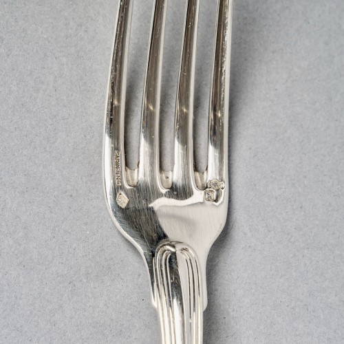 Antiquités - Cardeilhac Christofle Sterling Silver Cutlery Flatware Germain Port Royal