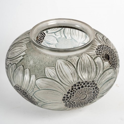 1923 René Lalique - Vase Dahlias - Glass & Crystal Style Art Déco